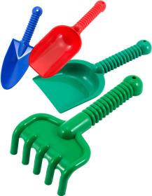 Lori 217 Plastový set 2 lopatky, rýček a hrabičky na písek Lori 217 Plastový set 2 lopatky, rýček a hrabičky na písek