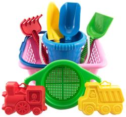 Lori 234 Sada velká plastová na písek v košíku 29cm různé barvy