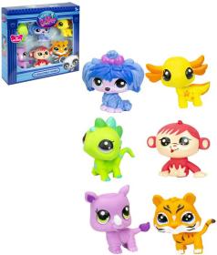 LPS Littlest Pet Shop figurka zvířátko mazací guma set 6ks LPS Littlest Pet Shop figurka zvířátko mazací guma set 6ks