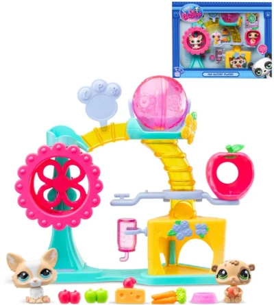 HASBRO LPS Littlest Pet Shop Továrna na zábavu set 2 zvířátka s doplňky HASBRO LPS Littlest Pet Shop Továrna na zábavu set 2 zvířátka s doplňky