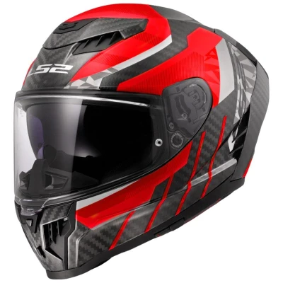 LS2 FF807 Dragon Trax červená integrální helma na motorku