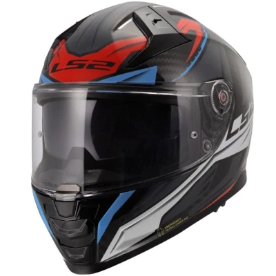 LS2 FF811 Vector II C Savage bílo-modro-červená integrální helma na motorku