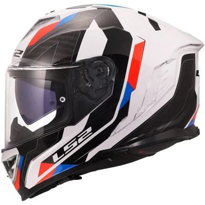 LS2 FF818 Storm III Sporty lesklá bílo-modro-červená integrální helma na motorku