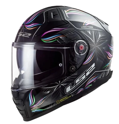 LS2 FF811 Vector II Tropical bílo-fialovo-černá integrální helma na motorku