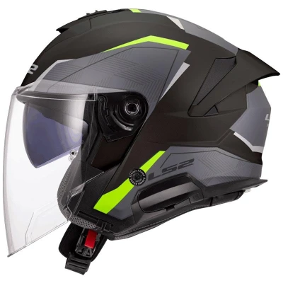 LS2 OF618 Verso II Air černo-fluo žlutá otevřená helma na motorku