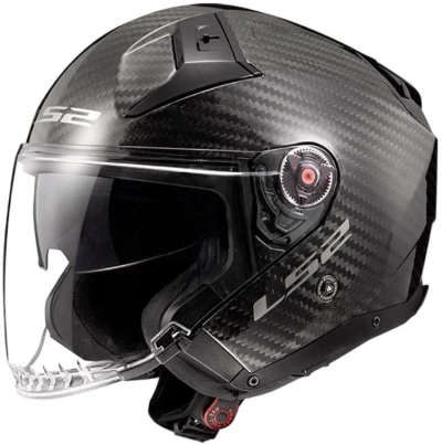 LS2 OF603 Infinity II Carbon-06 černá lesklá otevřená přilba na motorku