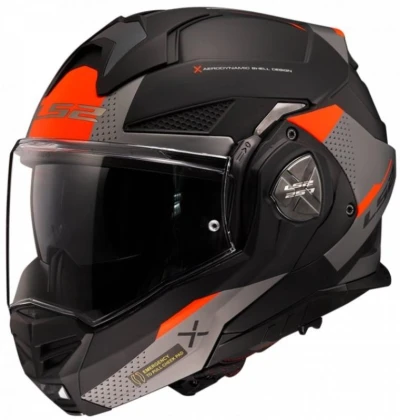 LS2 FF901 Advant X Oblivion černo-červeno-titanová výklopná přilba na motorku