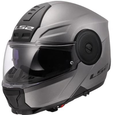 LS2 FF902 Scope II Solid matná titanová výklopná helma na motorku