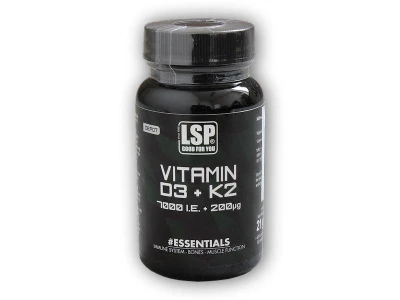 LSP Nutrition Vitamin D3 7000 IU/K2 200mcg 60vege cps LSP Nutrition Vitamin D3 7000 IU/K2 200mcg 60vege cps
