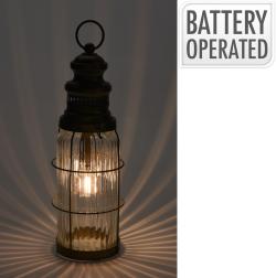 Lucerna 1led 38cm sklo/kov HN s časovačem