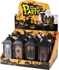 Lucerna halloween svítidlo párty dekorace lampa na baterie Světlo 4 druhy