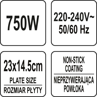 Lund Gril na panini černý 750 W