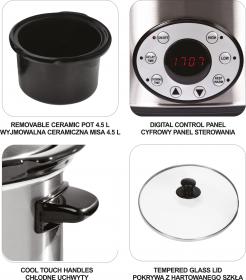 Lund Pomalý hrnec 280W 4,5L s časovačem