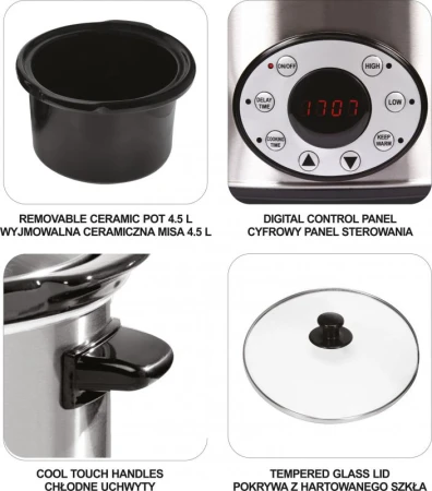 Lund Pomalý hrnec 280W 4,5L s časovačem