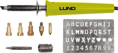 Lund Pyrograf na dřevo s pájkou sada 11 ks