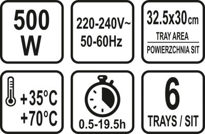 Lund Sušička potravin 6 pater 420-500W