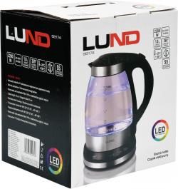 Lund Varná konvice skleněná s udržovanou teplotou LED 1,8L