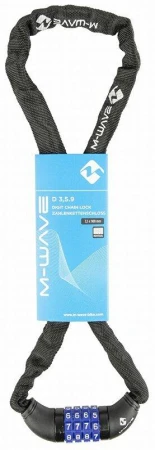 M-Wave 3,5x900 mm černý kódový řetězový zámek