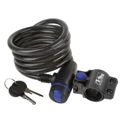 M-Wave 10X1800 KĽÚČ čierny zámok špirála