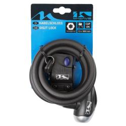 M-wave Spirála 12X1800 Klíč zámek (VÝPRODEJ)