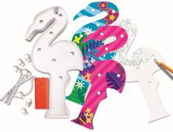 Mac Toys 4M Dětská lampička plameňák kreativní set na baterie Světlo