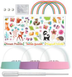 Mac Toys 4M Duhová třpytivá sněžítka se zvířátky 3ks kreativní set