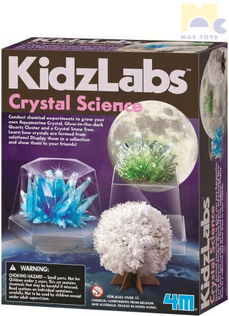 Mac Toys 4M KidzLabs Crystal Science vyrob si Krystaly kreativní set s doplňky