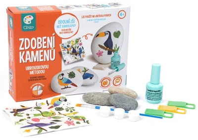 Mac Toys Arto Zdobení kamenů ubrouskovou metodou kreativní set zvířátka Mac Toys Arto Zdobení kamenů ubrouskovou metodou kreativní set zvířátka
