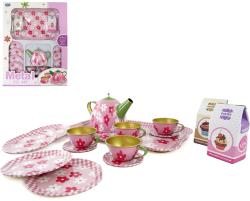 Mac Toys Čajový servis kovový kytičky dětské nádobíčko v krabici Mac Toys Čajový servis kovový kytičky dětské nádobíčko v krabici