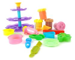 Mac Toys Cukrárna herní set modelína s nástroji a podnosem na dorty