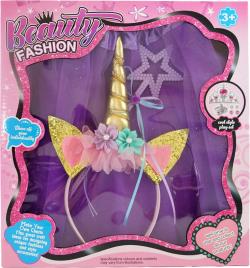 Mac Toys KARNEVAL Jednorožec set sukýnka s čelenkou a hůlkou