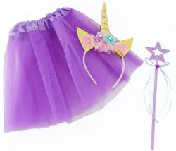 Mac Toys KARNEVAL Jednorožec set sukýnka s čelenkou a hůlkou