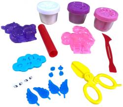 Mac Toys Modelína jednorožci 3x 50g kreativní set s nástroji v krabici