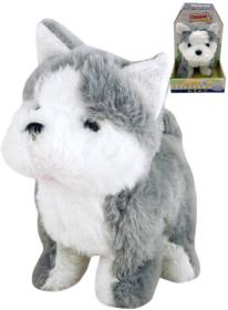 Mac Toys Pejsek Husky interaktivní zvířátko chodící na baterie Zvuk PLYŠ
