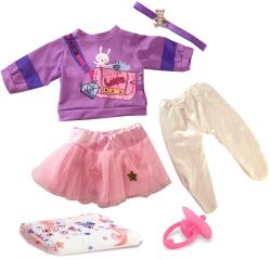 Mac Toys PLEJO Šaty pro panenku 40-43cm oblečení na vycházku I.