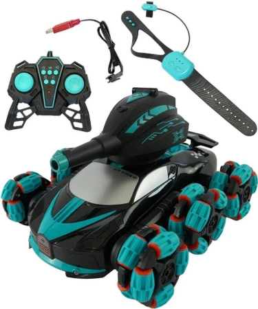 Mac Toys RC Auto tank s dělem na vysílačku 2,4GHz kouří na baterie Světlo Zvuk Mac Toys RC Auto tank s dělem na vysílačku 2,4GHz kouří na baterie Světlo Zvuk
