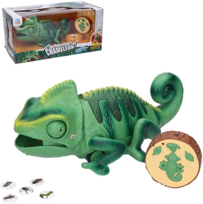 Mac Toys RC Chameleon na vysílačku s vystřelovacím jazykem na baterie Světlo Mac Toys RC Chameleon na vysílačku s vystřelovacím jazykem na baterie Světlo