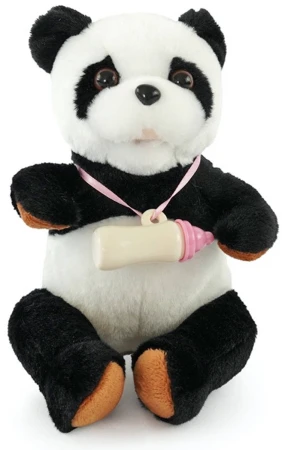 Mac Toys STEPPOS Panda interaktivní zvířátko s kojeneckou lahvičkou na baterie Zvuk