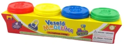 Mac Toys Veselá modelína barevná sada 4 kelímky 140g modelovací hmota Mac Toys Veselá modelína barevná sada 4 kelímky 140g modelovací hmota