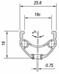 Mach1 ráfek 26[34] ER-10 V-brake 32děr/1nýt černý
