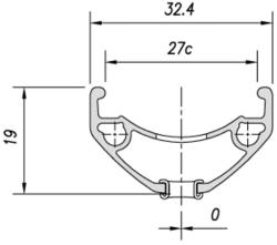 Mach1 ráfek 27,5[34] Cross-R 27 32děr/1nýt černý