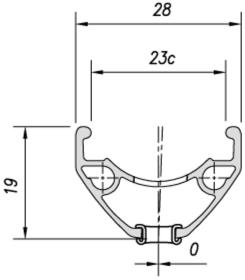 Mach1 ráfek 29[34] Cross-R 23 32děr/1nýt černý