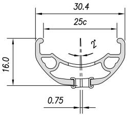 Mach1 ráfik 29[34] Klixx 25 disc 32dier/1nýt čierny