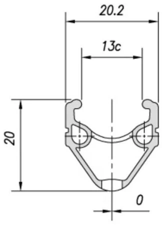 Mach1 ráfek silniční CFX Omega V-brake 32děr/0nýt černý