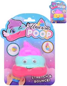 Mačkací skákací hmota Unicorn Poop duhové hovínko s očima jednorožec 2 barvy Mačkací skákací hmota Unicorn Poop duhové hovínko s očima jednorožec 2 barvy