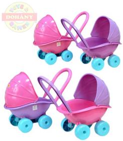 MAD Kočárek vajíčko hluboký pro panenku miminko různé barvy plast MAD Kočárek vajíčko hluboký pro panenku miminko různé barvy plast