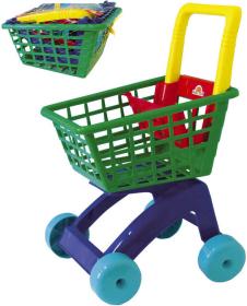MAD Vozík barevný dětský nákupní košík 31x59x40cm 2 barvy plast MAD Vozík barevný dětský nákupní košík 31x59x40cm 2 barvy plast