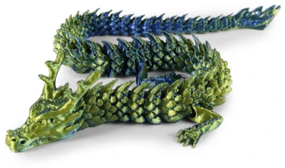 Magický čínský drak 3D Print zvířátko plastové 3 barvy