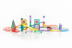 MagnetiQ Magnetická stavebnice Autodráha 126 ks