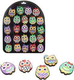 Magnetky dětské sovičky 4,5cm samostatné různé druhy Magnetky dětské sovičky 4,5cm samostatné různé druhy